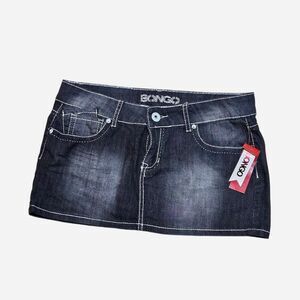 y2k grunge gyaru faded black mini skirt deadstock